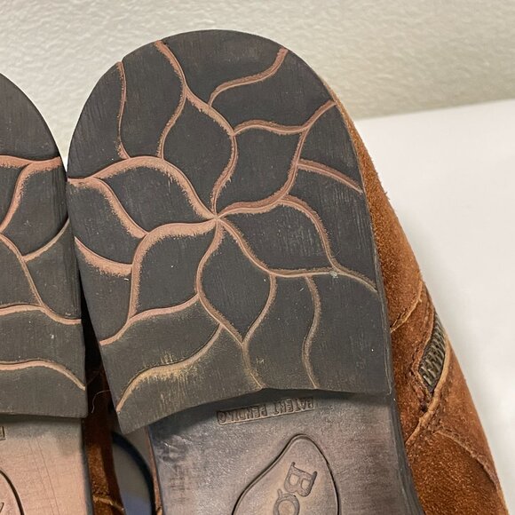 (NEW) BORN Distressed Suede Side Zip Lace Up Ankle Boot, Brown Rust - 11 M - Picture 15 of 15